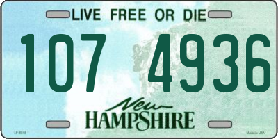 NH license plate 1074936