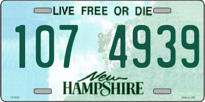 NH license plate 1074939
