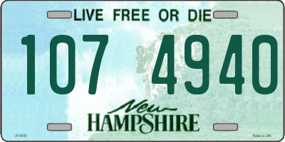 NH license plate 1074940