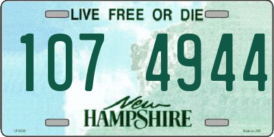 NH license plate 1074944