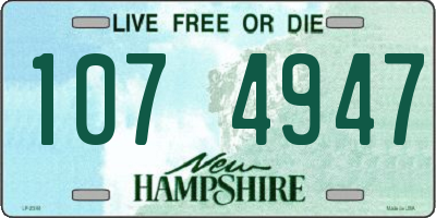 NH license plate 1074947