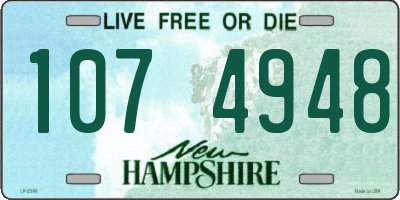 NH license plate 1074948