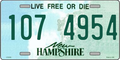 NH license plate 1074954