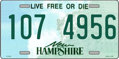 NH license plate 1074956