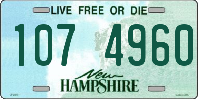 NH license plate 1074960
