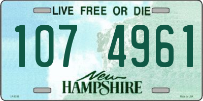 NH license plate 1074961