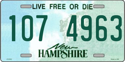 NH license plate 1074963