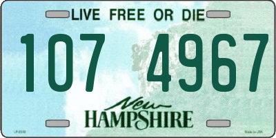 NH license plate 1074967
