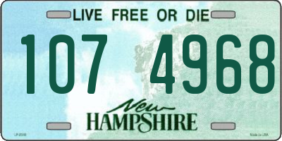 NH license plate 1074968