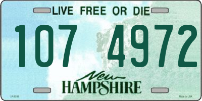 NH license plate 1074972
