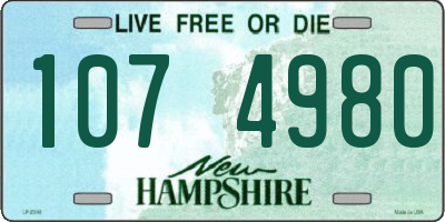 NH license plate 1074980