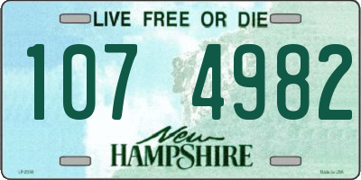 NH license plate 1074982