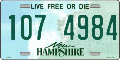 NH license plate 1074984