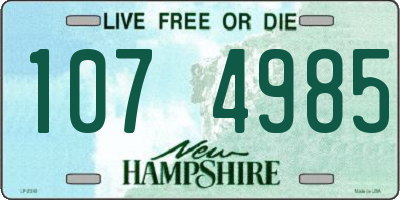 NH license plate 1074985