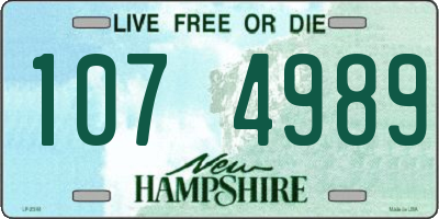 NH license plate 1074989