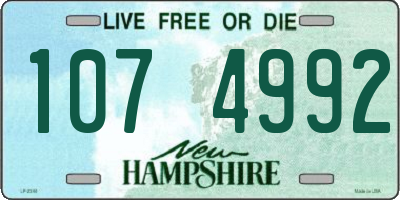 NH license plate 1074992