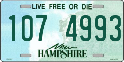 NH license plate 1074993