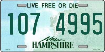 NH license plate 1074995