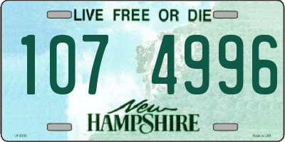 NH license plate 1074996