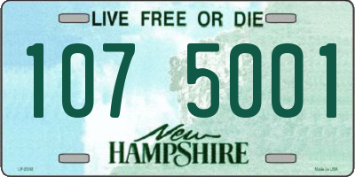 NH license plate 1075001