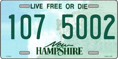 NH license plate 1075002