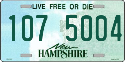 NH license plate 1075004