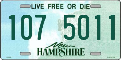 NH license plate 1075011