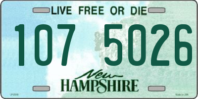 NH license plate 1075026