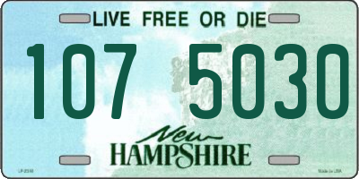 NH license plate 1075030