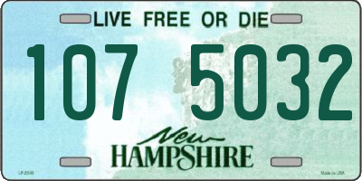 NH license plate 1075032