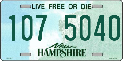 NH license plate 1075040