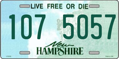 NH license plate 1075057