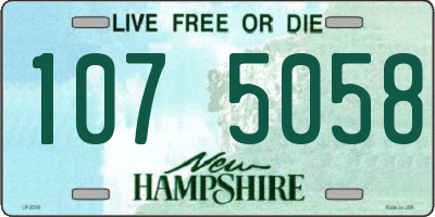 NH license plate 1075058