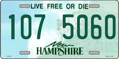 NH license plate 1075060