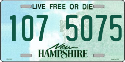 NH license plate 1075075