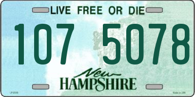 NH license plate 1075078
