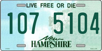 NH license plate 1075104