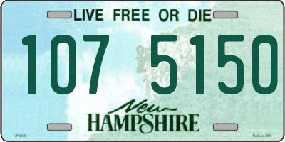 NH license plate 1075150