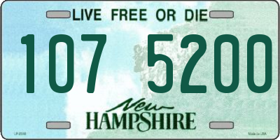 NH license plate 1075200