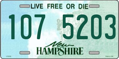 NH license plate 1075203
