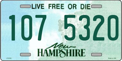 NH license plate 1075320