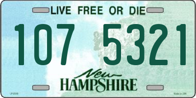 NH license plate 1075321