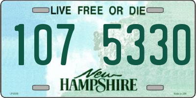 NH license plate 1075330
