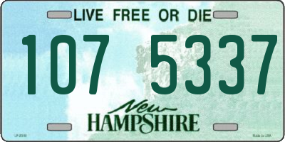NH license plate 1075337