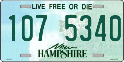 NH license plate 1075340