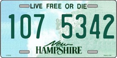 NH license plate 1075342