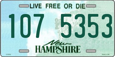 NH license plate 1075353