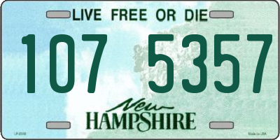 NH license plate 1075357