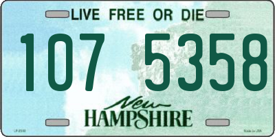 NH license plate 1075358