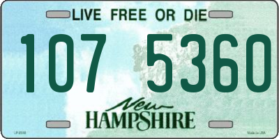 NH license plate 1075360